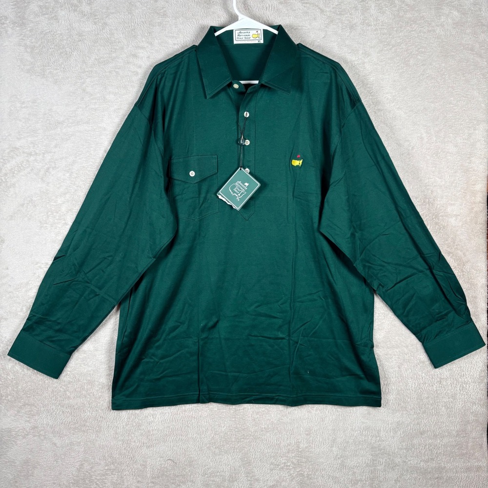 Augusta National Golf Shop Polo Mens XL Green Long Sleeve Masters Tournament NEW